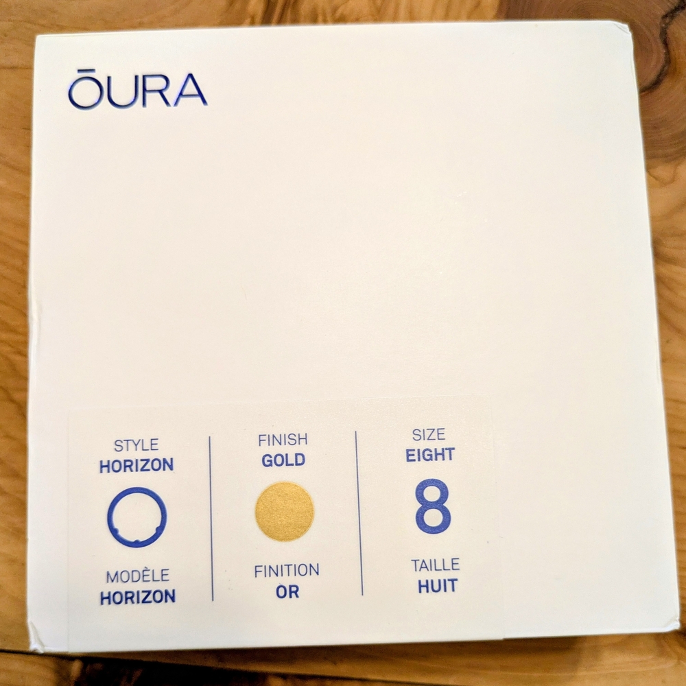 BRAND NEW Elegant Oura Horizon Ring in Gold Finish. Gen 3 Horizon Style Size 8.